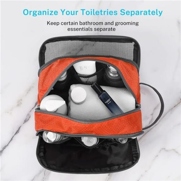 Travel toiletry bag dopp kit shaving bag water resistant nylon cosmetic organize - Picture 4 of 7